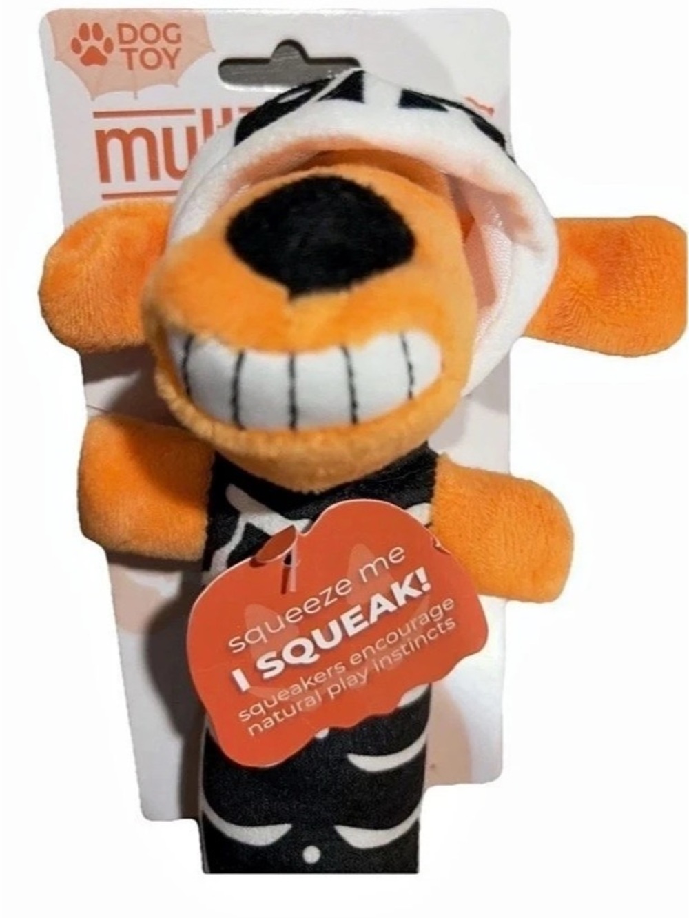 Multipet Dog Toy Loofa Dog Soft Plush Squeaker New